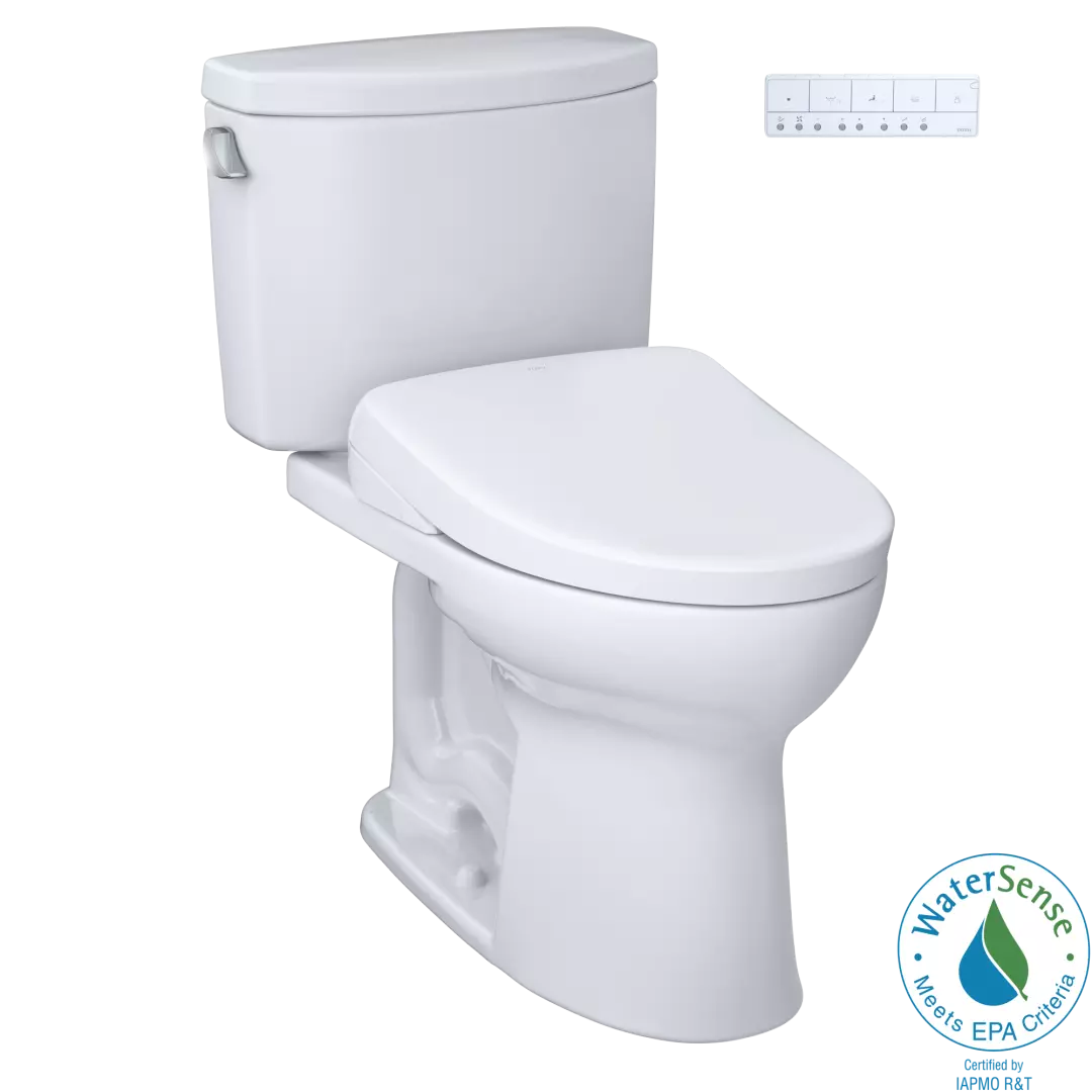 WASHLET®+ Drake® II Two-Piece Elongated 1.28 GPF Toilet and WASHLET®+ S7 Contemporary Bidet Seat, Cotton White - MW4544726CEFG#01 material