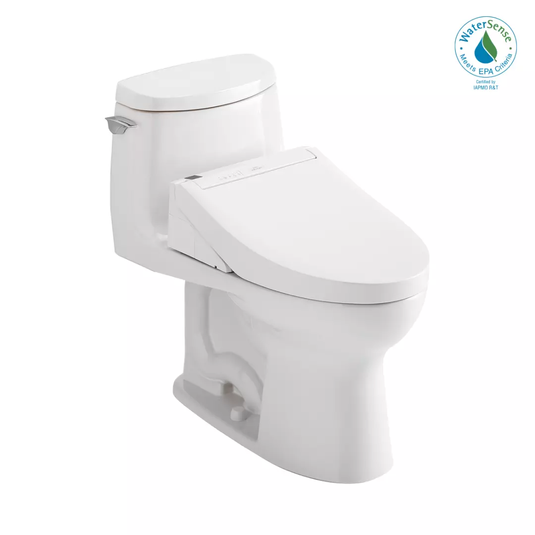 WASHLET+® UltraMax® II 1G® One-Piece Elongated 1.0 GPF Toilet and WASHLET+® C5 Bidet Seat, Cotton White - MW6043084CUFG#01 material