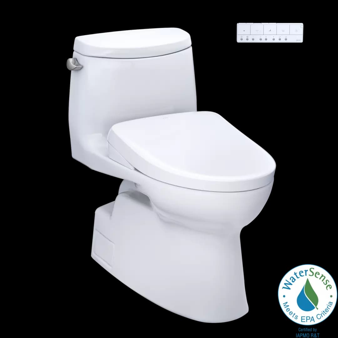 WASHLET®+ Carlyle® II One-Piece Elongated 1.28 GPF Toilet and WASHLET®+ S7 Contemporary Bidet Seat, Cotton White - MW6144726CEFG#01 material