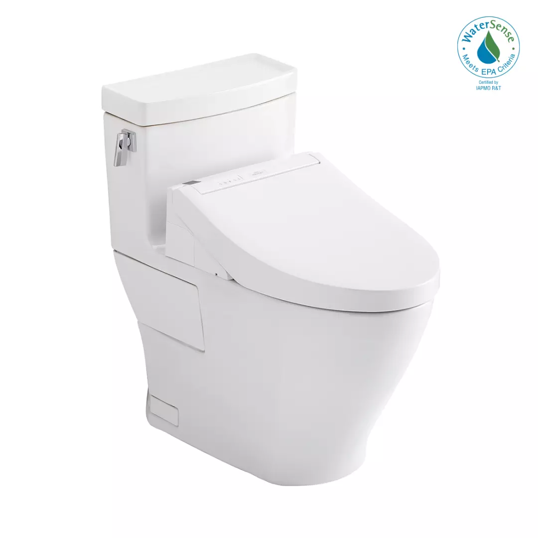 TOTO®WASHLET+® Legato One-Piece Elongated 1.28 GPF Toilet and WASHLET C5 Bidet Seat, Cotton White - MW6243084CEFG#01 material