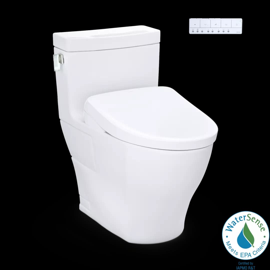 WASHLET®+ Legato® One-Piece Elongated 1.28 GPF Toilet with Auto Flush S7A Contemporary Bidet Seat, Cotton White - MW6244736CEFGA#01 material