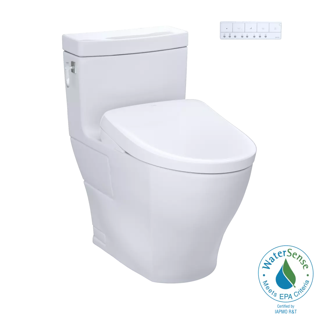 WASHLET®+ Aimes One-Piece Elongated 1.28 GPF Toilet and Contemporary WASHLET S7A Contemporary Bidet Seat, Cotton White - MW6264736CEFG#01 material
