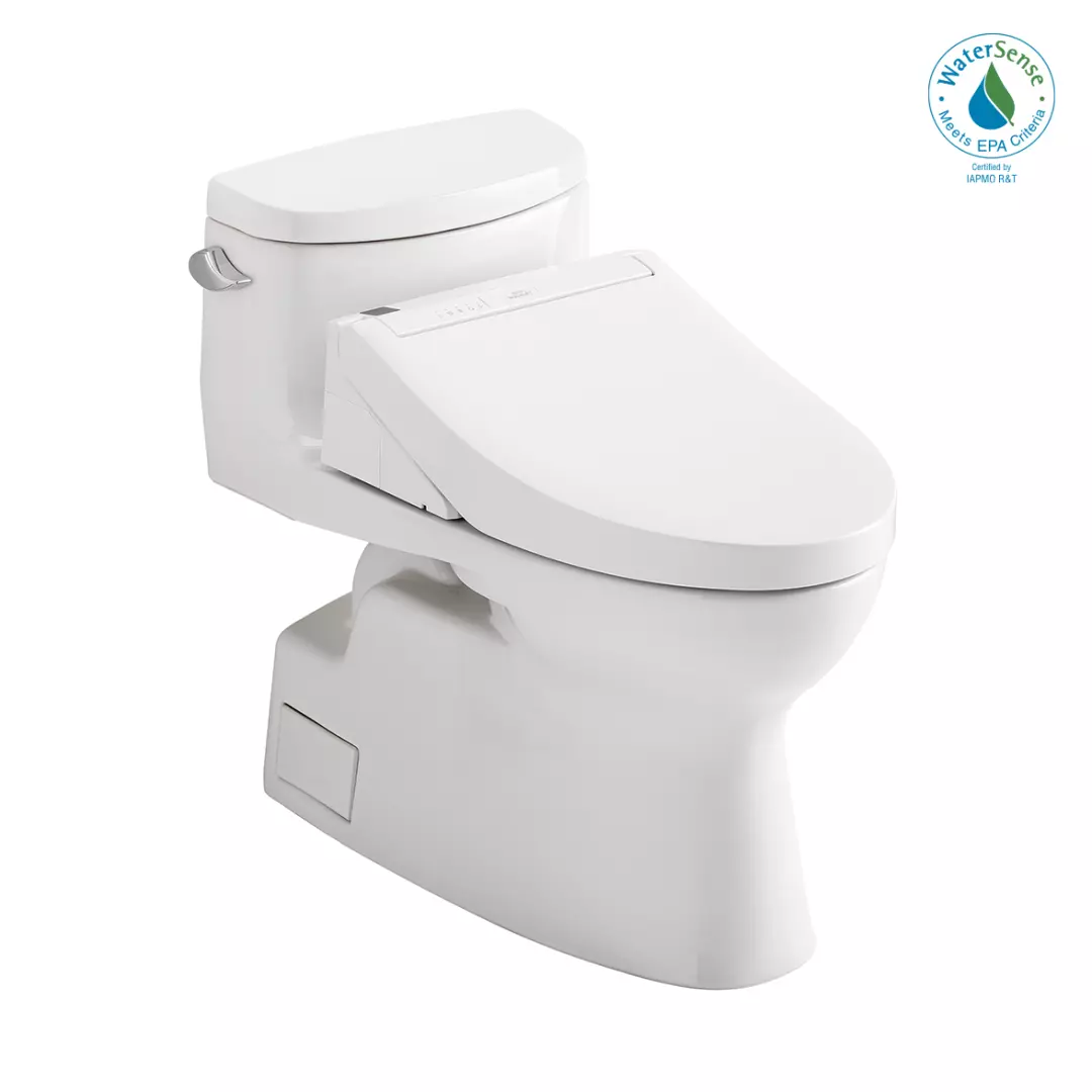 WASHLET+® Carolina® II One-Piece Elongated 1.28 GPF Toilet and WASHLET+® C5 Bidet Seat, Cotton White - MW6443084CEFG#01 material
