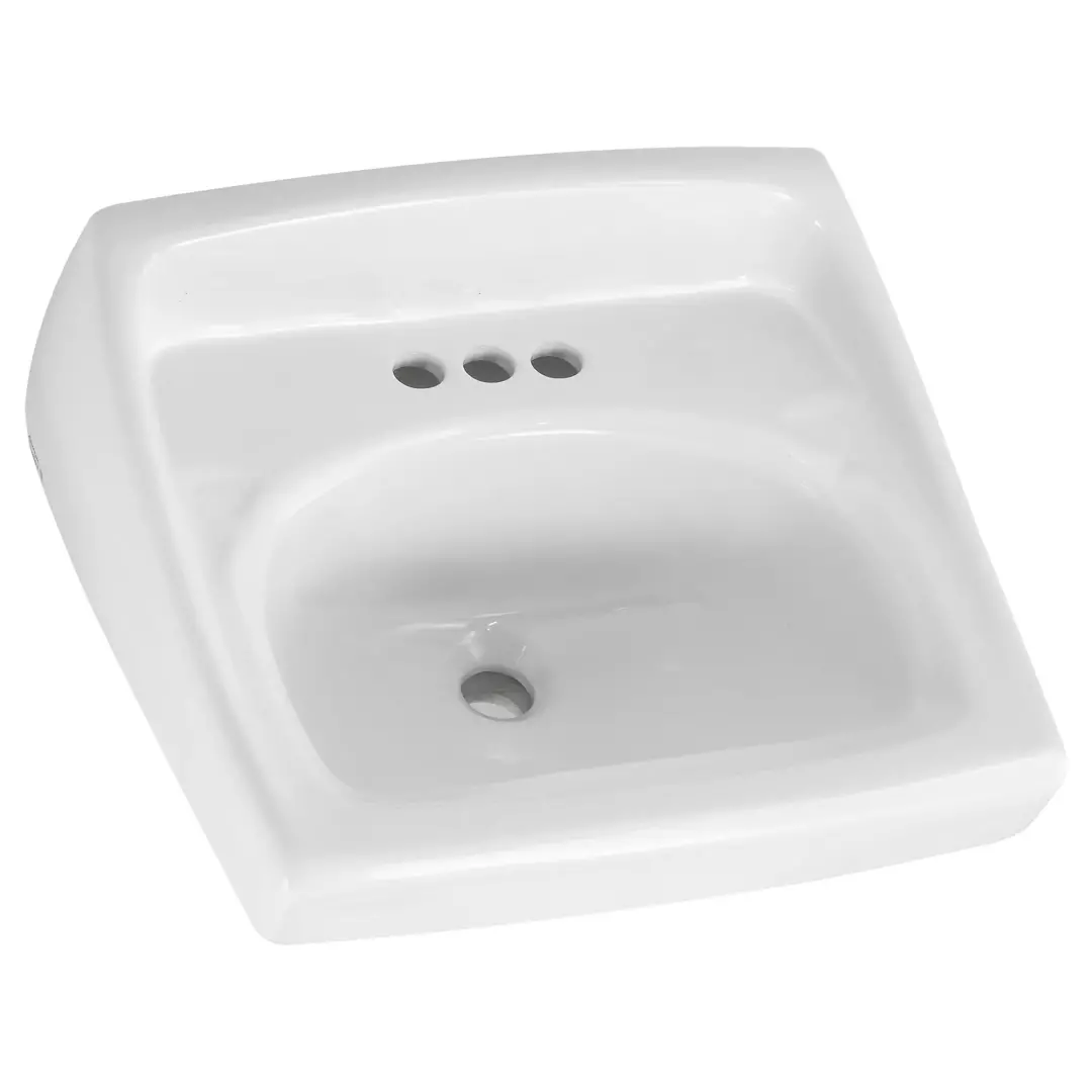 Lucerne Wall-Hung Sink for Exposed Bracket Support With 4-Inch Centerset material
