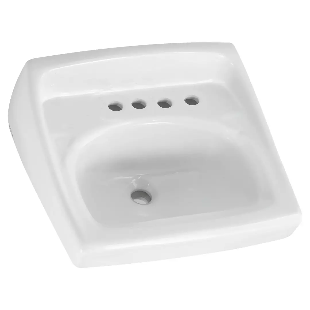 Lucerne Wall-Hung Sink With 8-Inch Widespread and Extra Right-Hand Hole material