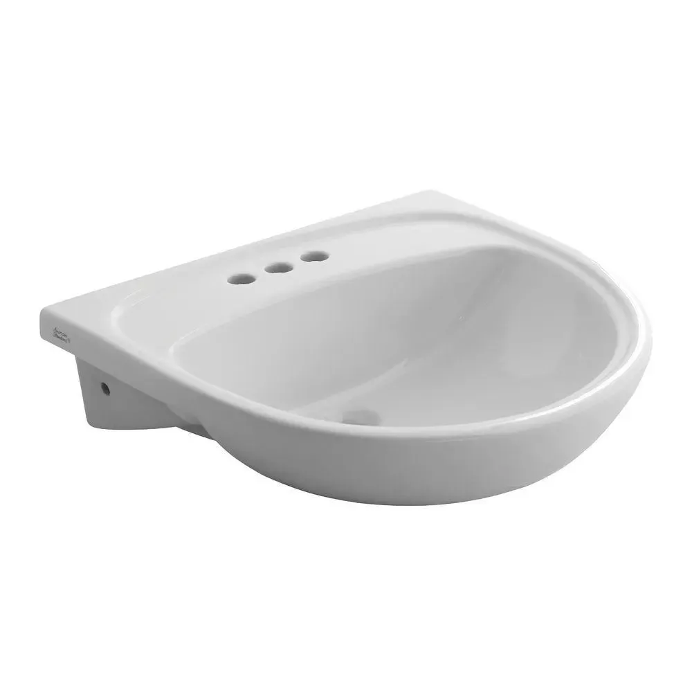 Mezzo Semi-Countertop Sink Less Overflow with 4-Inch Centerset material