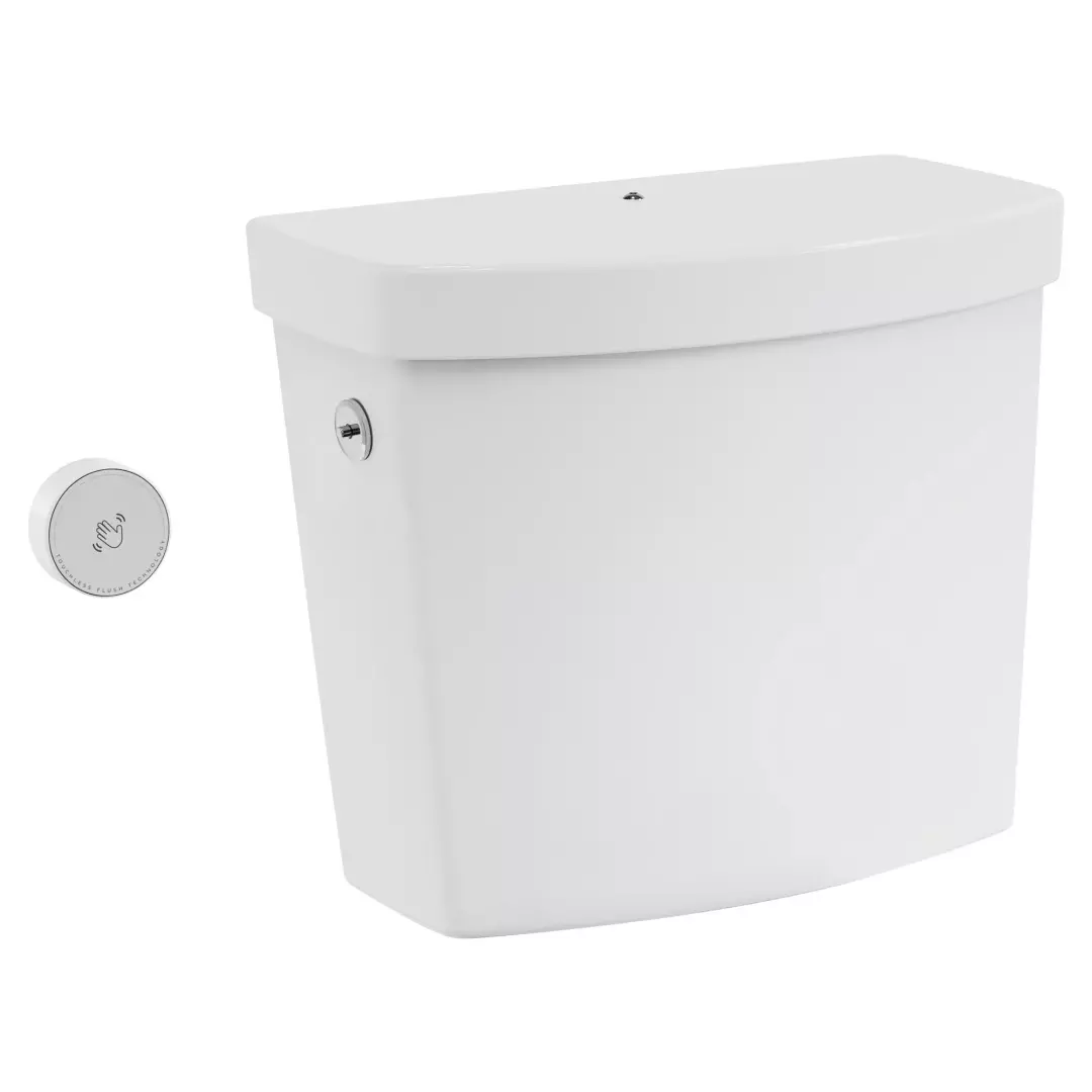 Cadet Touchless 1.28 gpf Single Flush Toilet Tank Only with Locking Device material