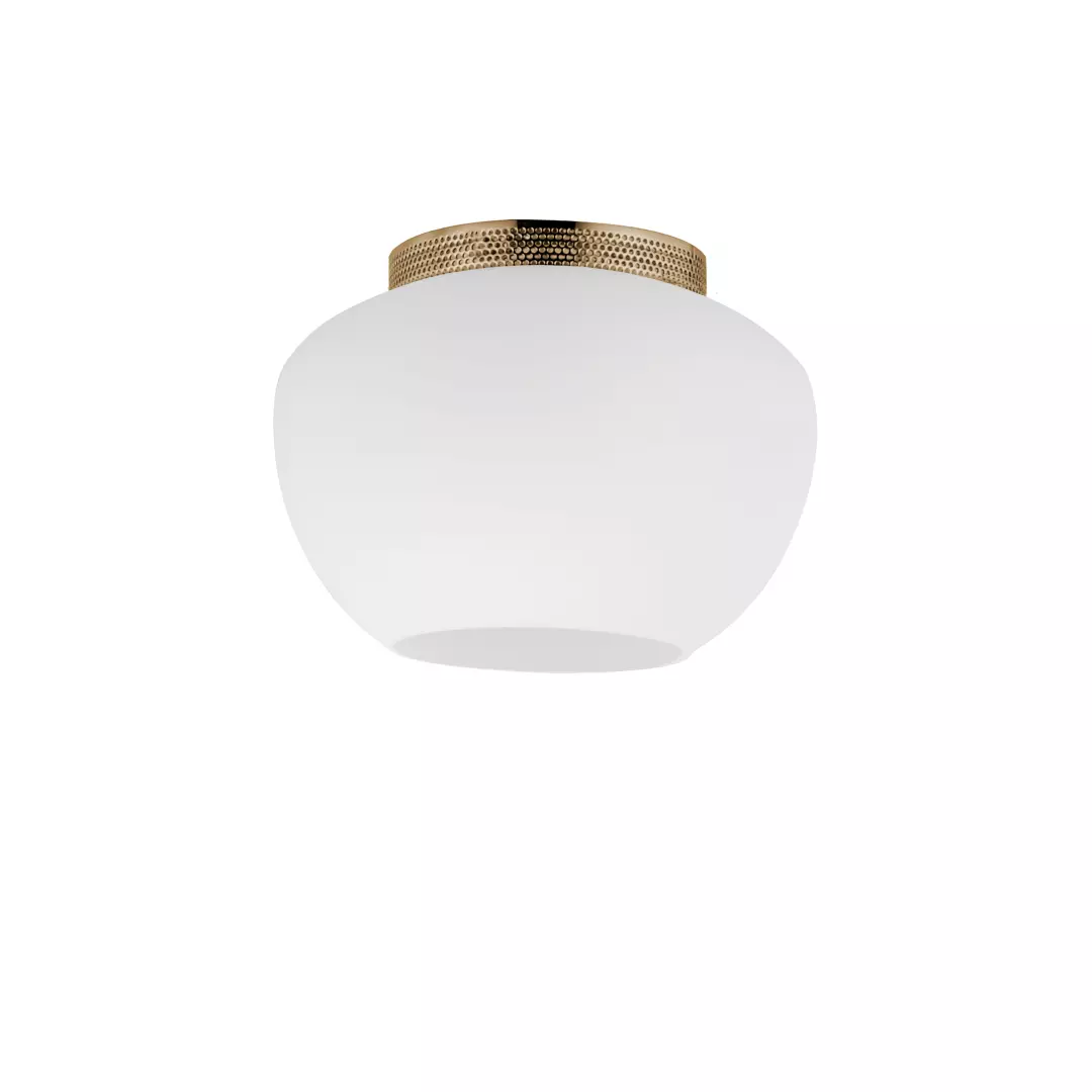 Incognito 8" Surface Mount - Frost/Heritage Brass material