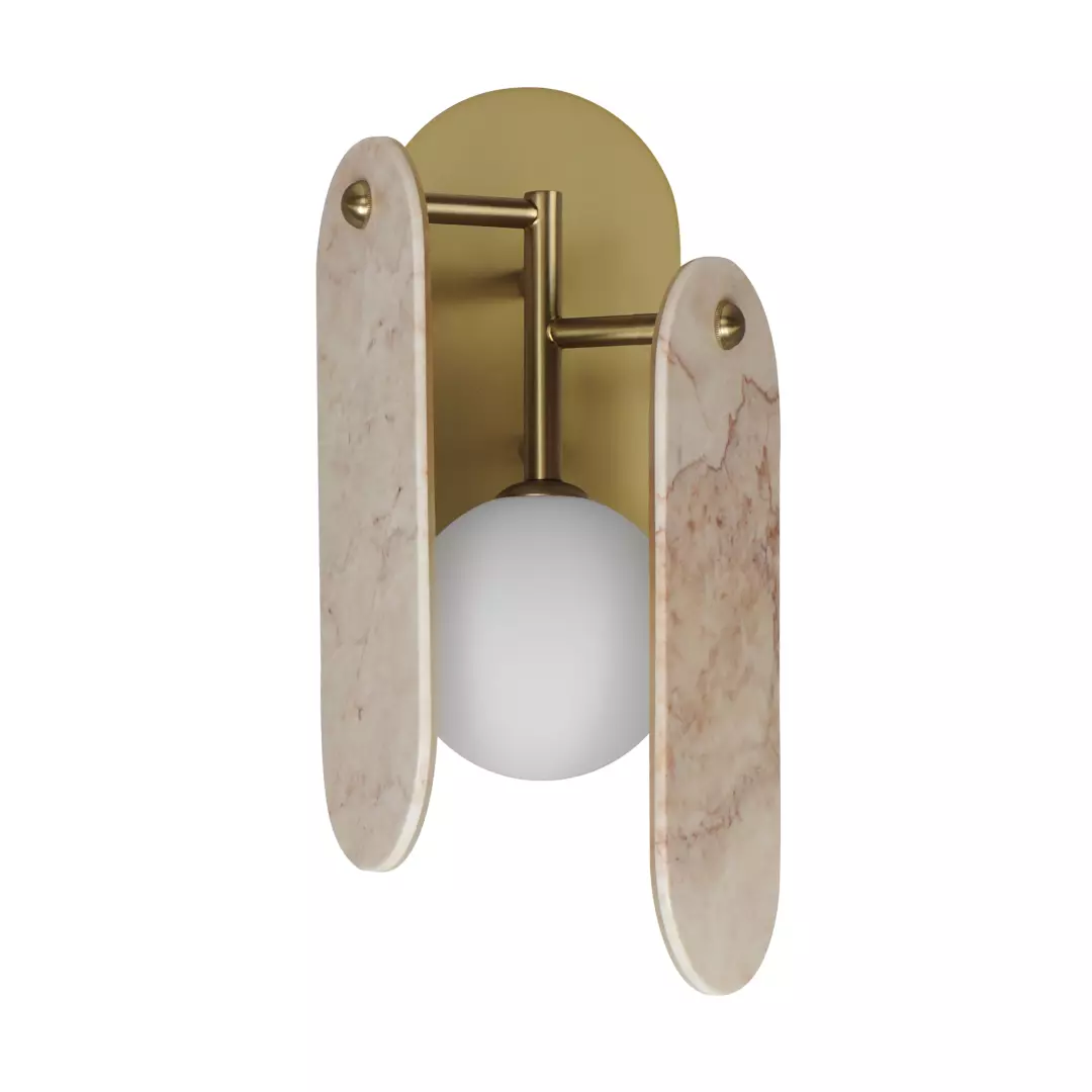 Megalith LED Wall Sconce - Rose Jade material