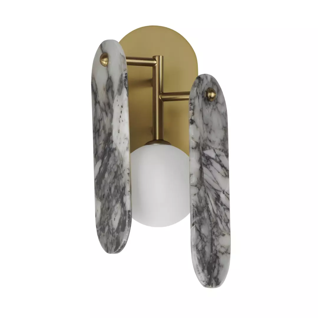 Megalith LED Wall Sconce - Striae Arya material