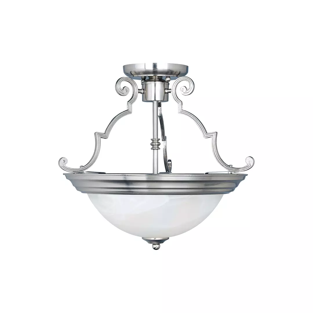 Essentials 2-Light Semi-Flush Mount material