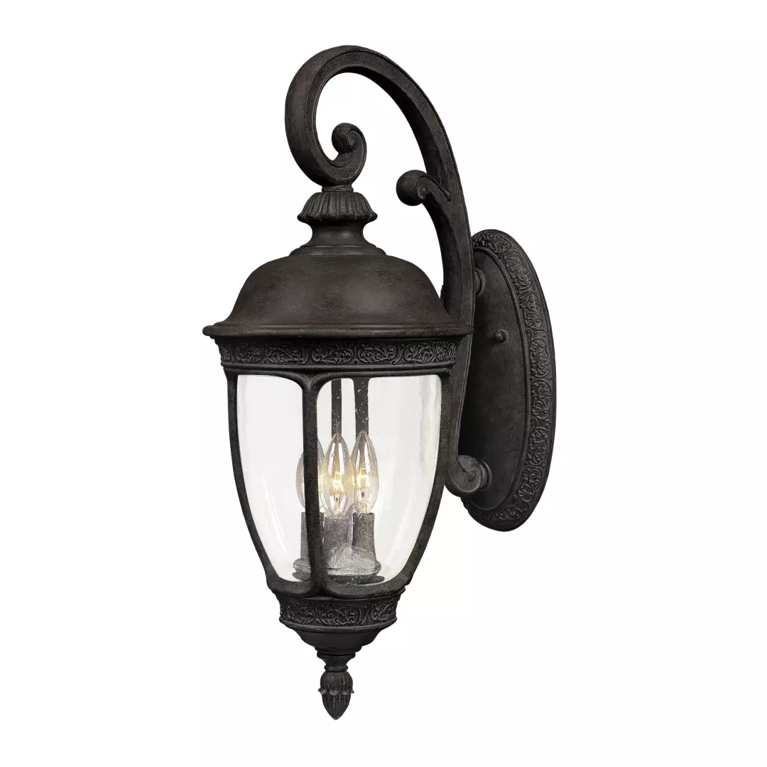 Knob Hill Cast 3-Light Outdoor Wall Lantern material