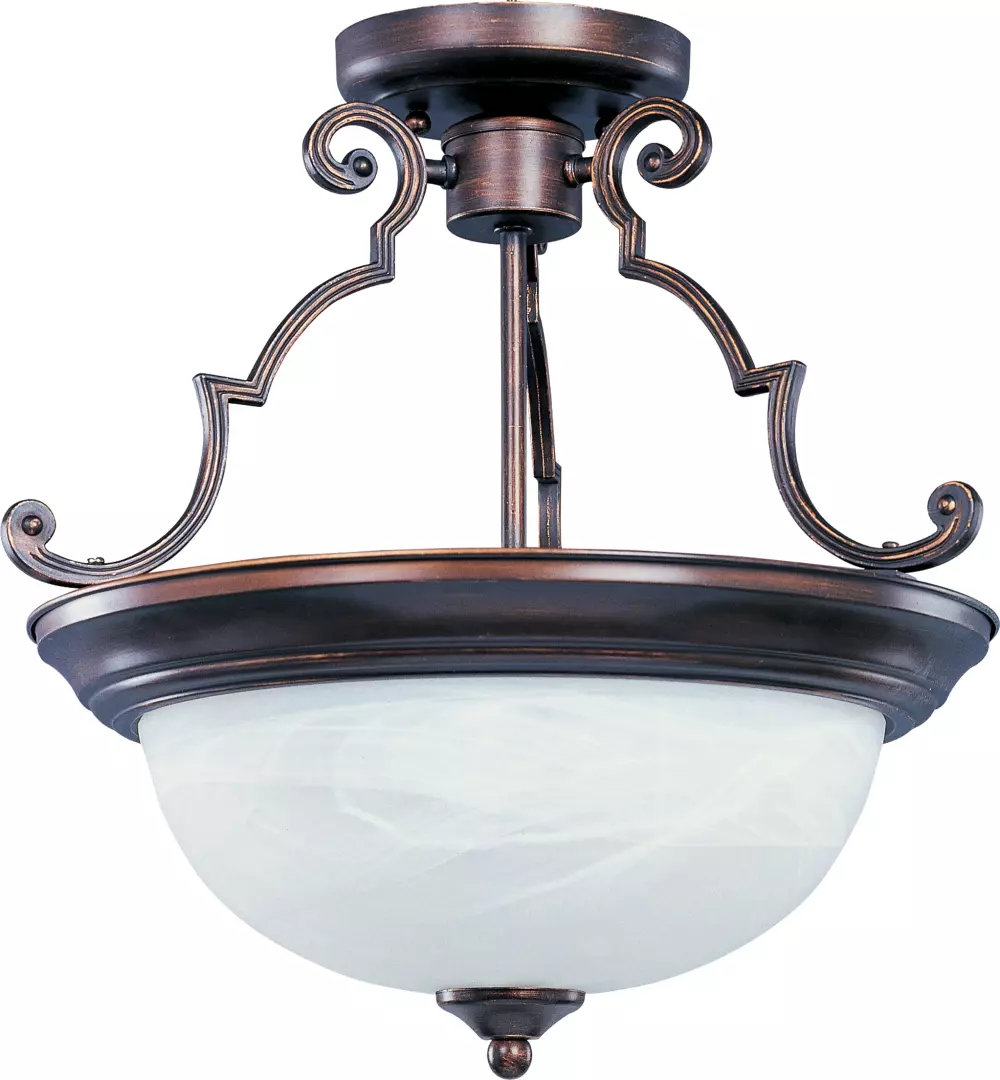 Essentials 2-Light Semi-Flush Mount material