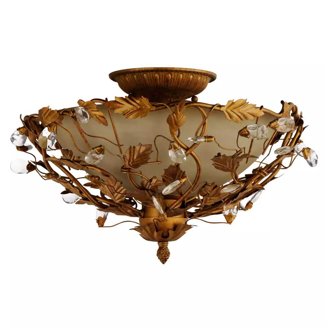 Elegante 3-Light Semi-Flush Mount material
