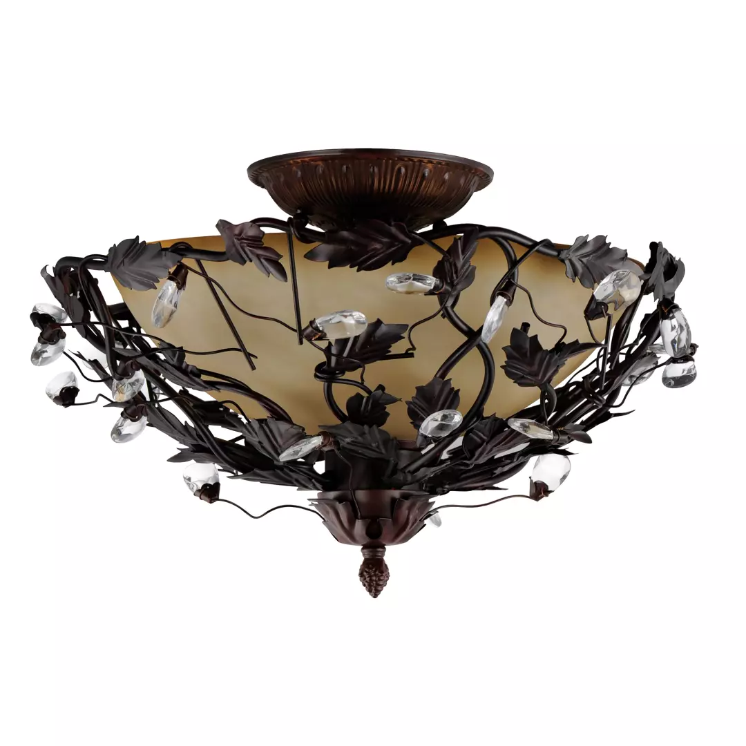 Elegante 3-Light Semi-Flush Mount material