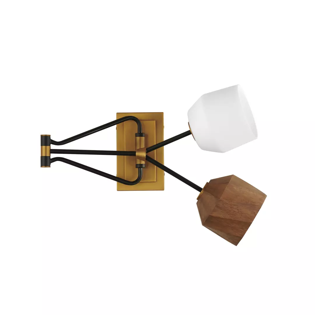 Akimbo 2-Light Swing Arm Wall Sconce W LED Bulbs material