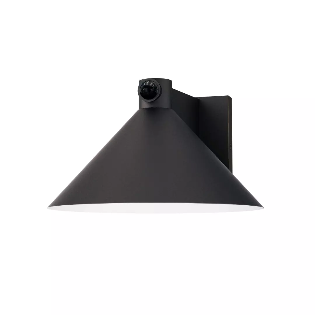 Conoid Large LED Outdoor Wall Sconce W/ Dusk-Dawn material