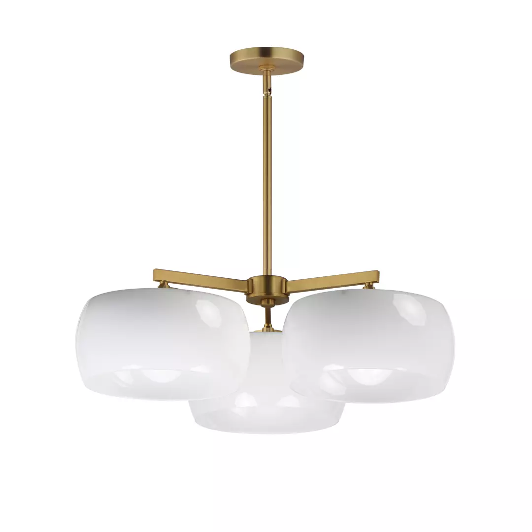 Glazed 3-Light Chandelier material