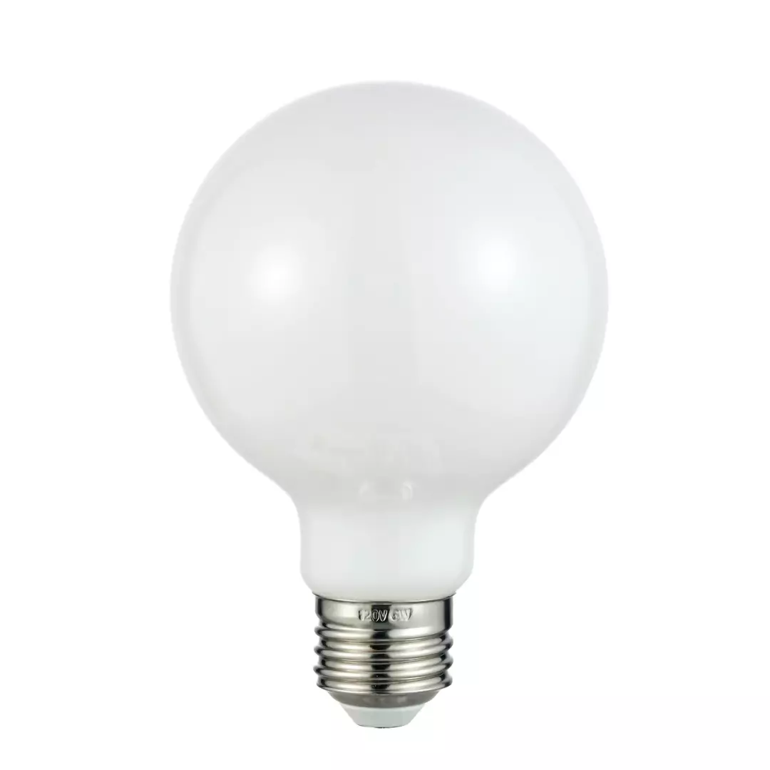 6W Dimmable LED E26 G25 3000K 120V CRI>=90 Bulb material