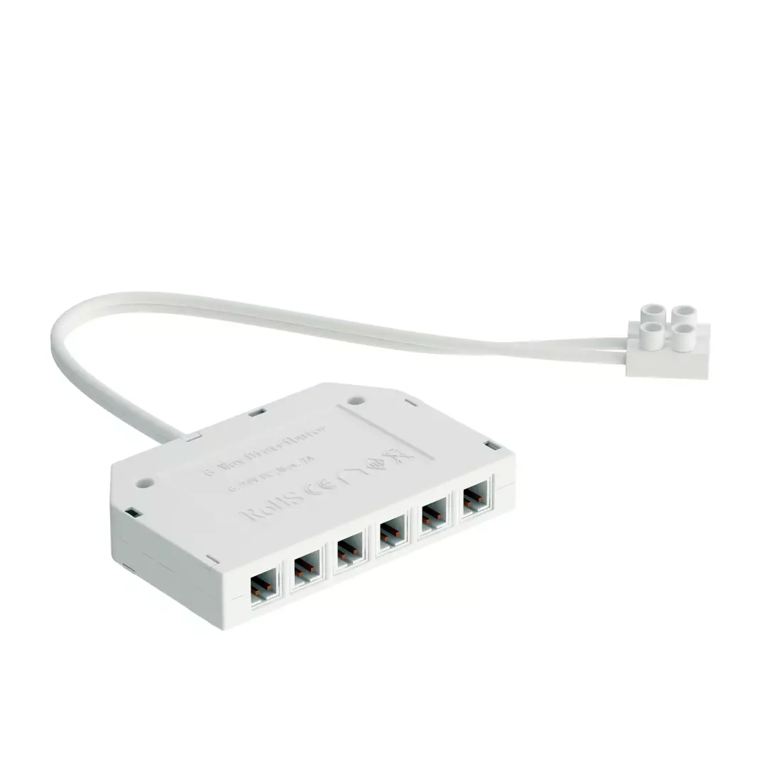 6 Port Hub for Low Voltage Plug Connection material