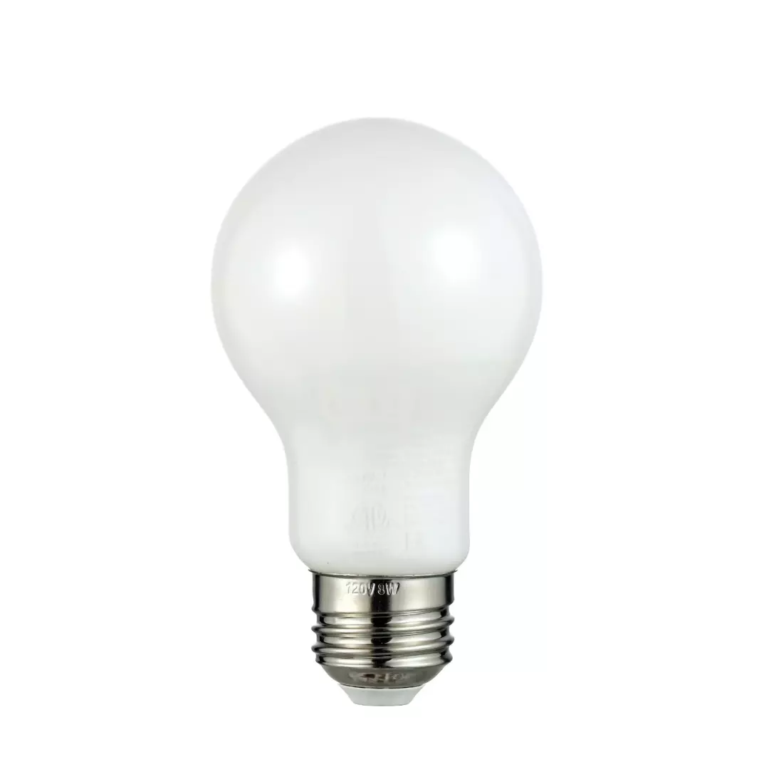 8W LED E26 A19 White 3000K material