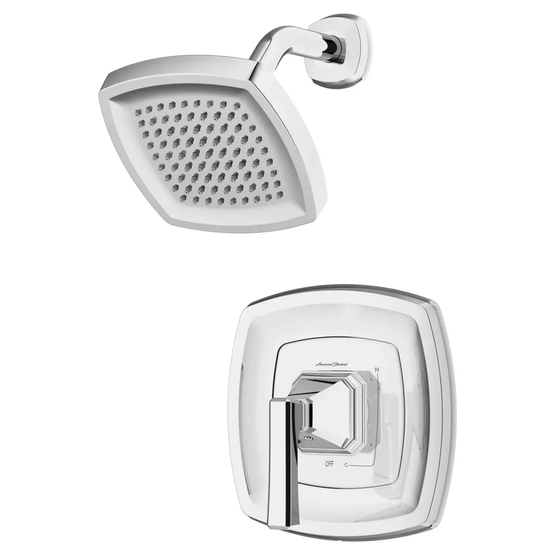 Crawford 1.8 gpm/6.8 L/min Shower Trim Kit With Water-Saving Showerhead, Double Ceramic Pressure Balance Cartridge With Lever Handle material