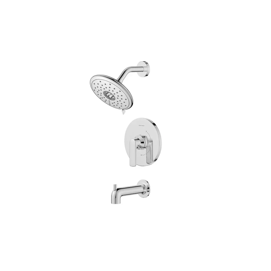 Aspirations 1.8 gpm/6.8 L/min Tub and Shower Trim Kit With Water-Saving Showerhead and Double Ceramic Pressure Balance Cartridge With Lever Handle material