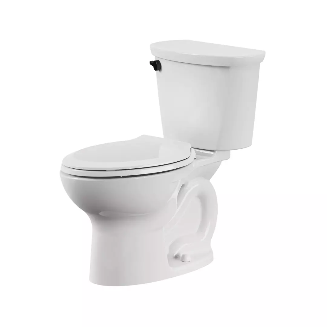 Cadet® PRO Two-Piece 1.28 gpf/4.8 Lpf Chair Height Elongated Toilet With Matte Black Trip Lever Less Seat material