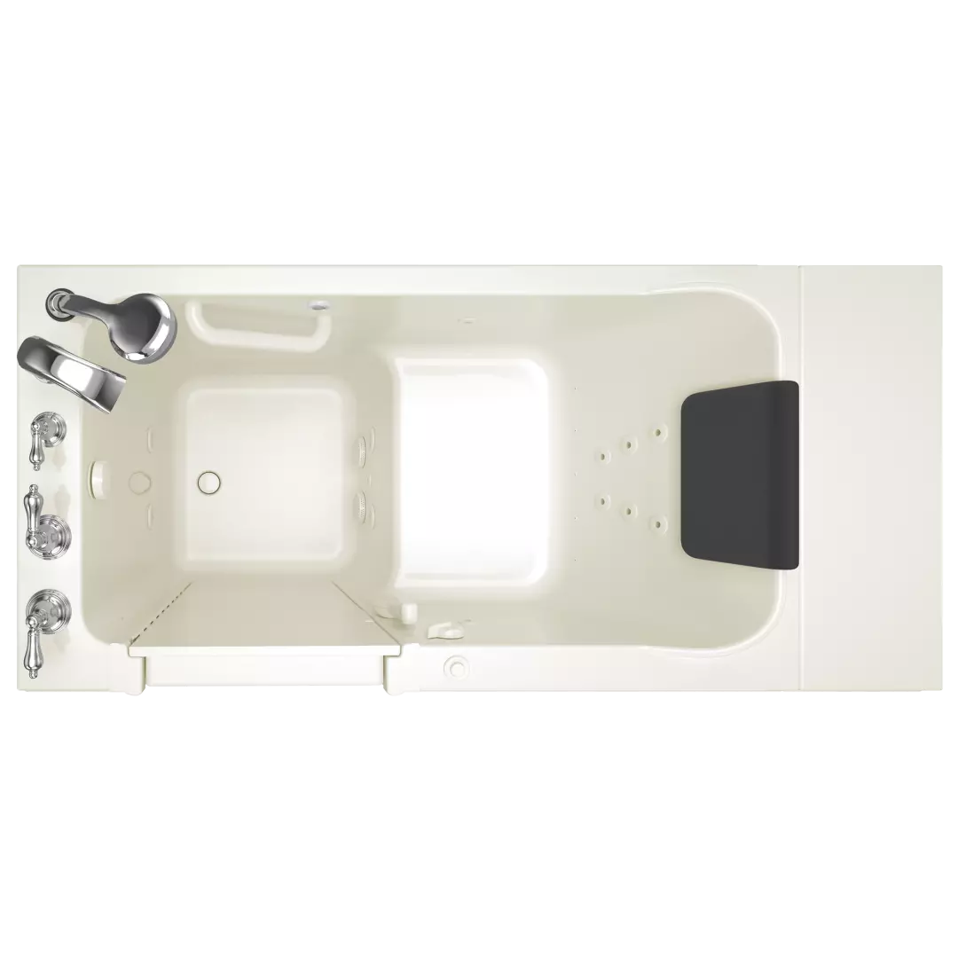 Acrylic Luxury Series 28 x 48-Inch Walk-in Tub With Whirlpool System - Left-Hand Drain With Faucet material