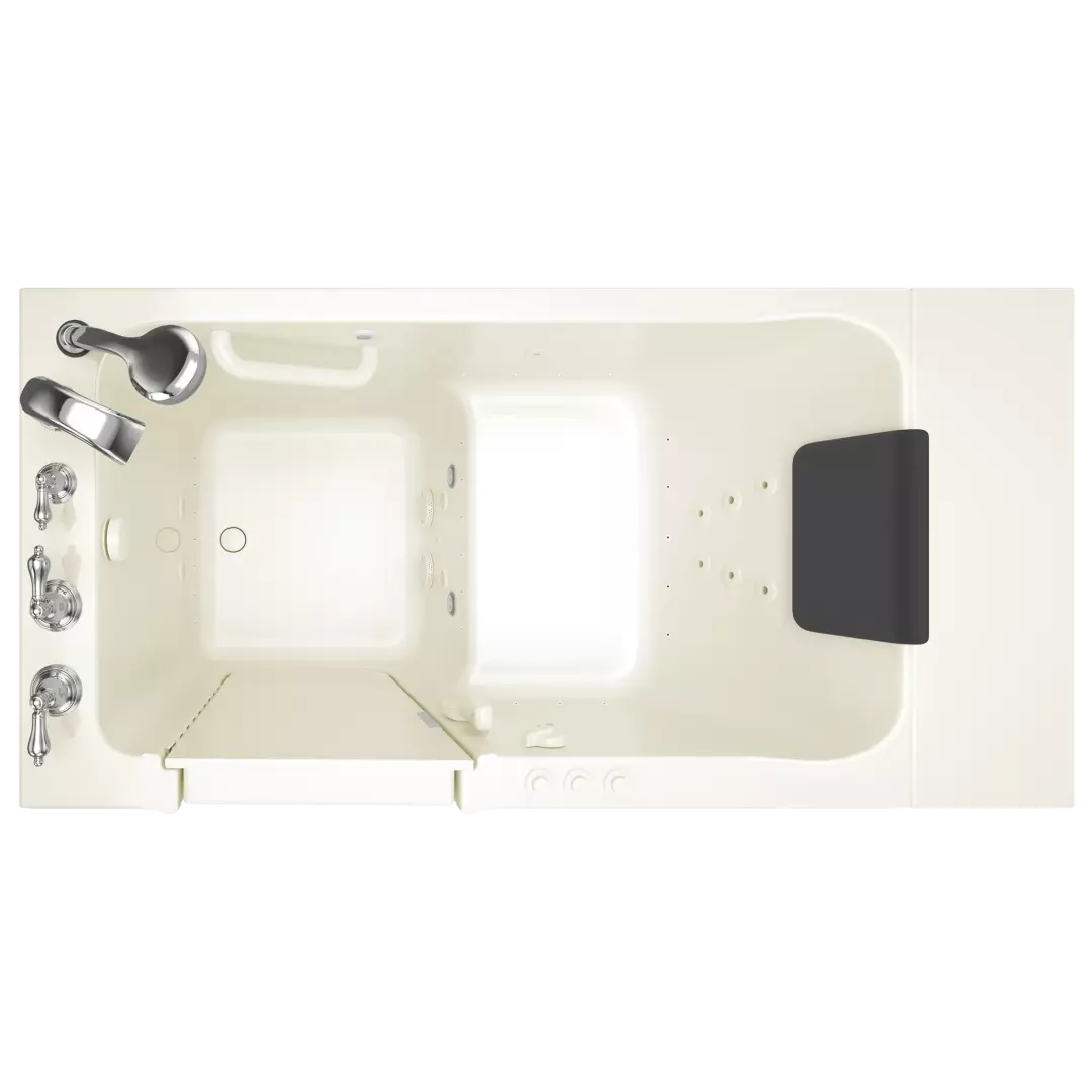 Acrylic Luxury Series 30 x 51 -Inch Walk-in Tub With Combination Air Spa and Whirlpool Systems - Left-Hand Drain With Faucet material