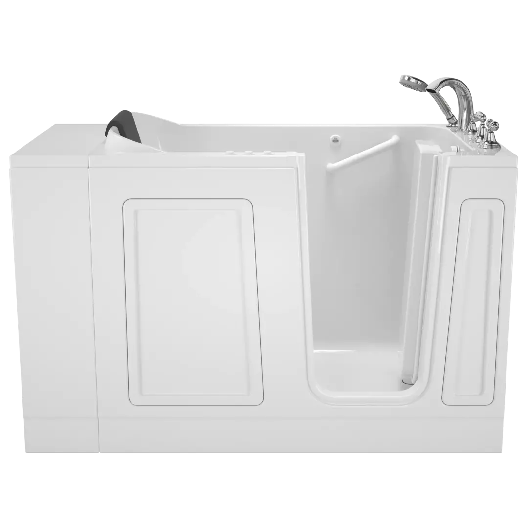 Acrylic Luxury Series 30 x 51 -Inch Walk-in Tub With Combination Air Spa and Whirlpool Systems - Right-Hand Drain With Faucet material
