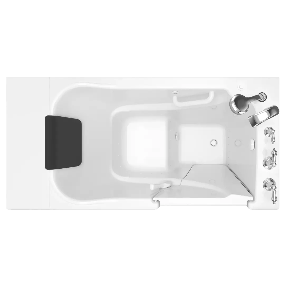 Gelcoat Premium Series 30 x 52 -Inch Walk-in Tub With Air Spa System - Right-Hand Drain With Faucet material