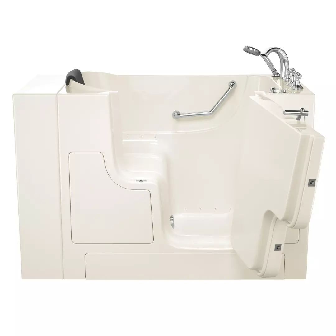 Gelcoat Premium Series 30 x 52 -Inch Walk-in Tub With Air Spa System - Right-Hand Drain With Faucet material