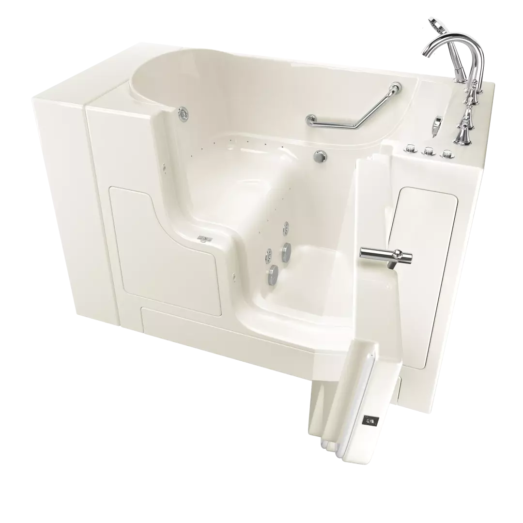 Gelcoat Value Series 30 x 52 -Inch Walk-in Tub With Combination Air Spa and Whirlpool Systems - Right-Hand Drain With Faucet material