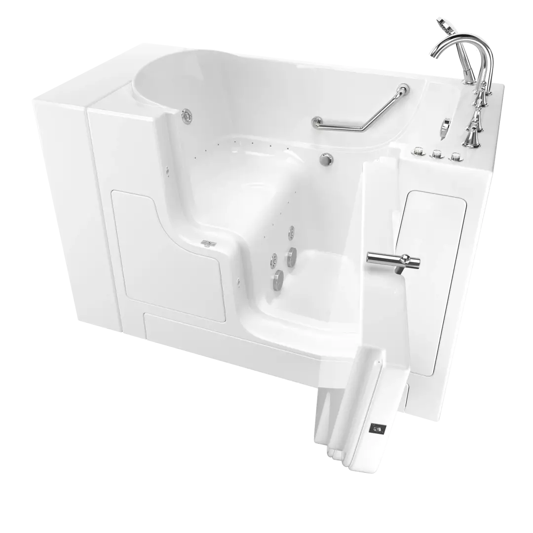 Gelcoat Value Series 30 x 52 -Inch Walk-in Tub With Combination Air Spa and Whirlpool Systems - Right-Hand Drain With Faucet material