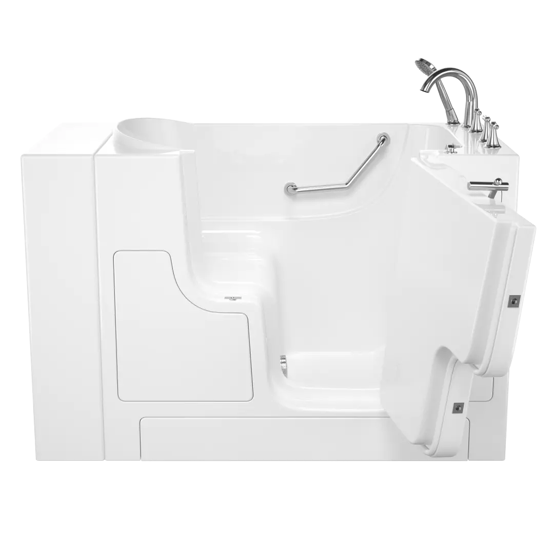 Gelcoat Value Series 30 x 52 -Inch Walk-in Tub With Soaker System - Right-Hand Drain With Faucet material