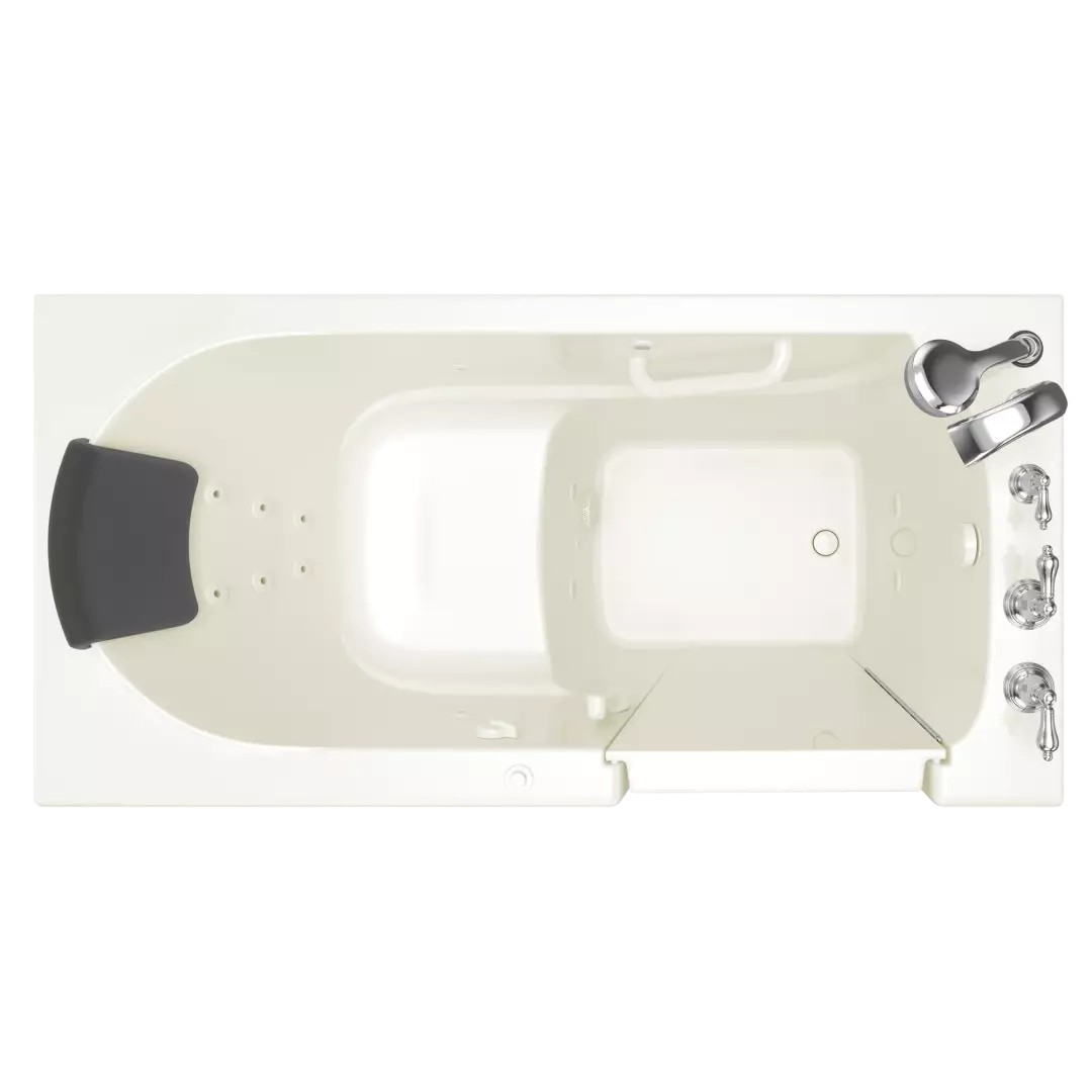 Gelcoat Premium Series 30 x 60 -Inch Walk-in Tub With Whirlpool System - Right-Hand Drain With Faucet material