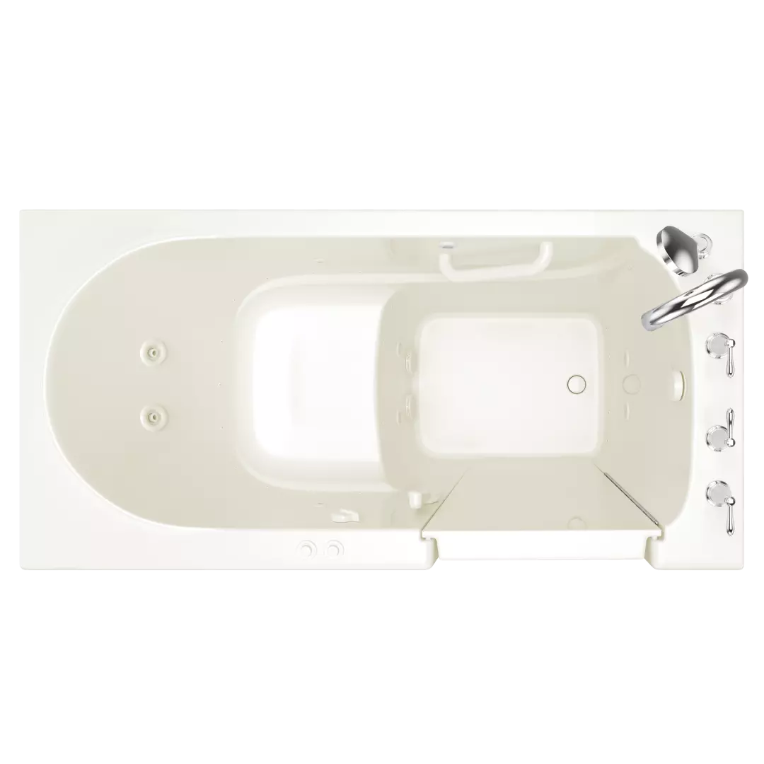 Gelcoat Value Series 30 x 60 -Inch Walk-in Tub With Combination Air Spa and Whirlpool Systems - Right-Hand Drain With Faucet material
