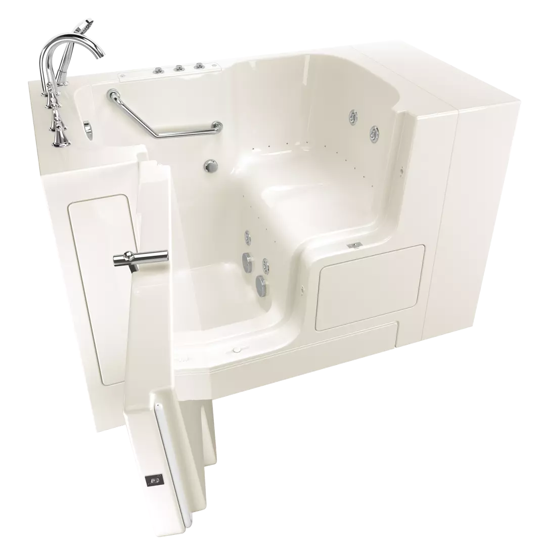 Gelcoat Value Series 32 x 52 -Inch Walk-in Tub With Combination Air Spa and Whirlpool Systems - Left-Hand Drain With Faucet material