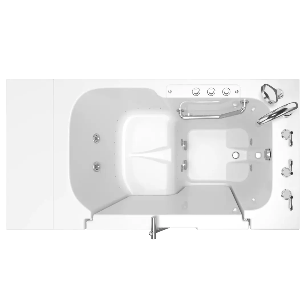 Gelcoat Value Series 32 x 52 -Inch Walk-in Tub With Combination Air Spa and Whirlpool Systems - Right-Hand Drain With Faucet material