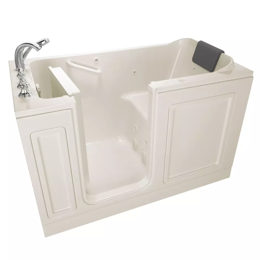 Acrylic Luxury Series 32 x 60 -Inch Walk-in Tub With Whirlpool System - Left-Hand Drain With Faucet material