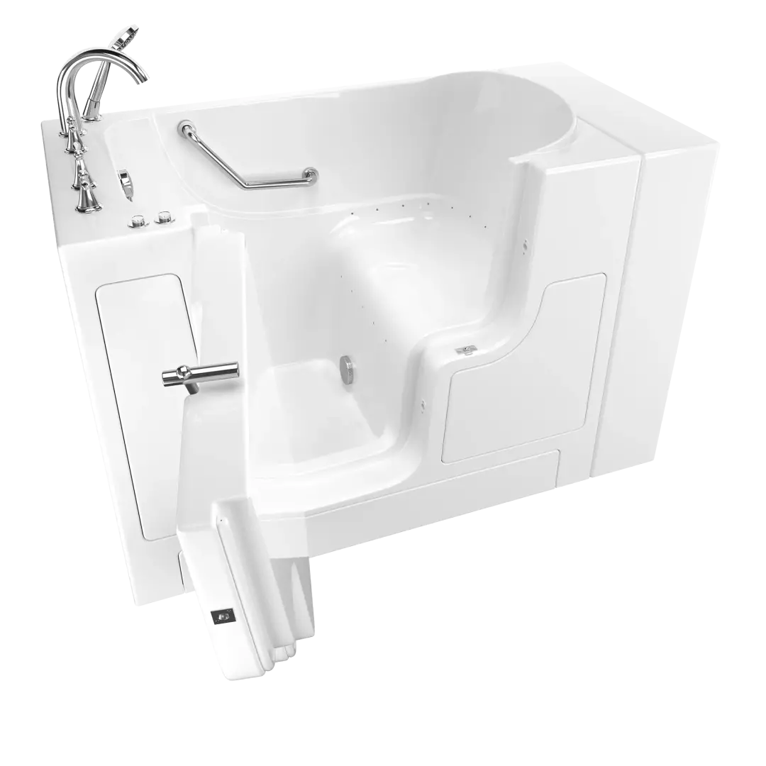 Gelcoat Premium Series 30 in. x 52 in. Outward Opening Door Walk-In Bathtub with Air Spa system material