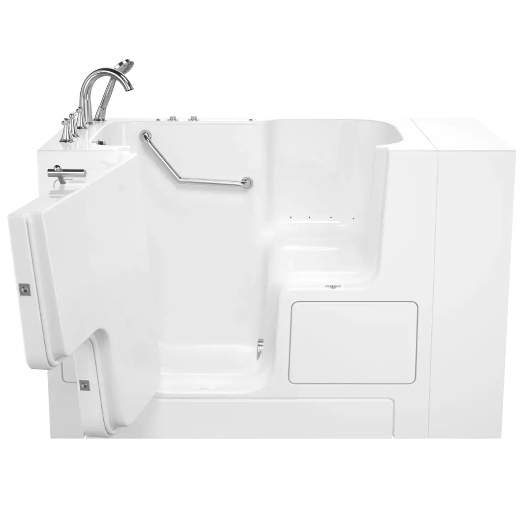 Gelcoat Premium Series 32 in. x 52 in. Outward Opening Door Walk-In Bathtub with Air Spa system material