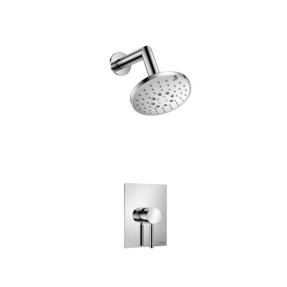 Chrome Single Output Shower Set With ABS Shower Head & Arm material