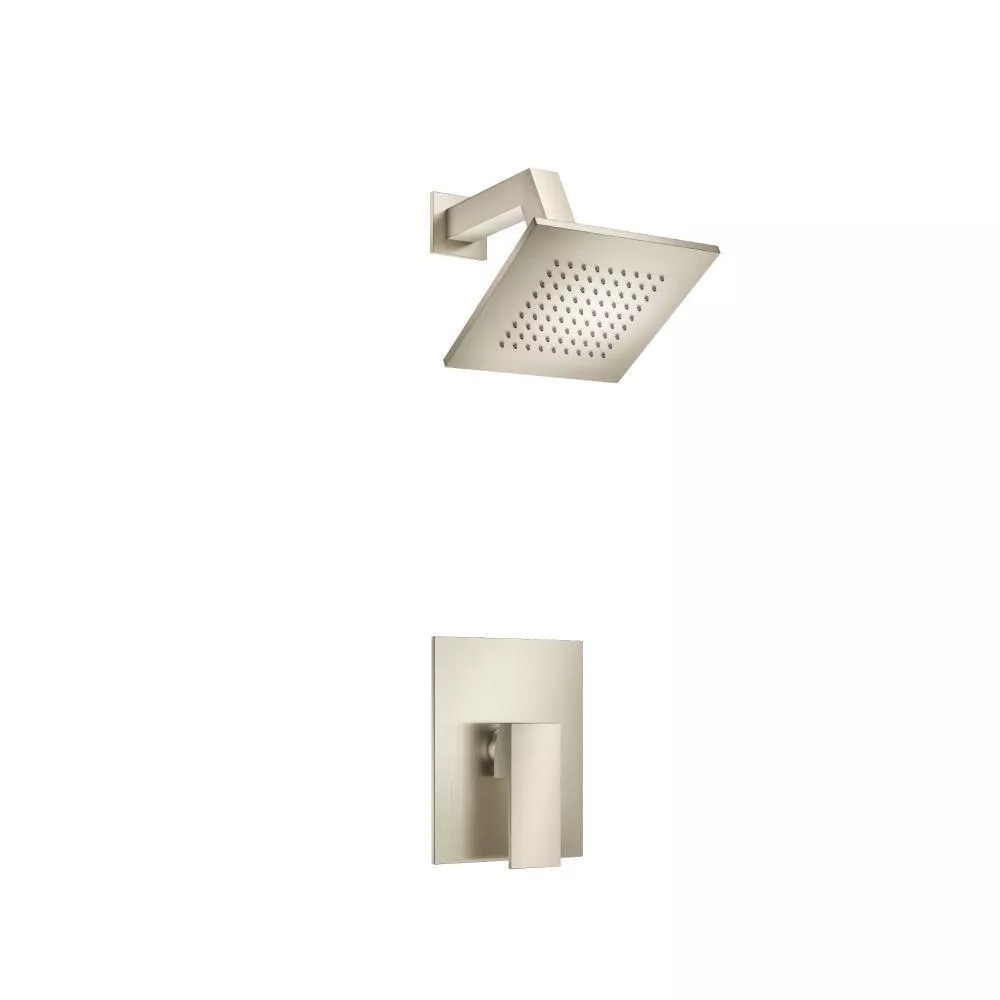 Brushed Nickel PVD Single Output Shower Set With Brass Shower Head & Arm material