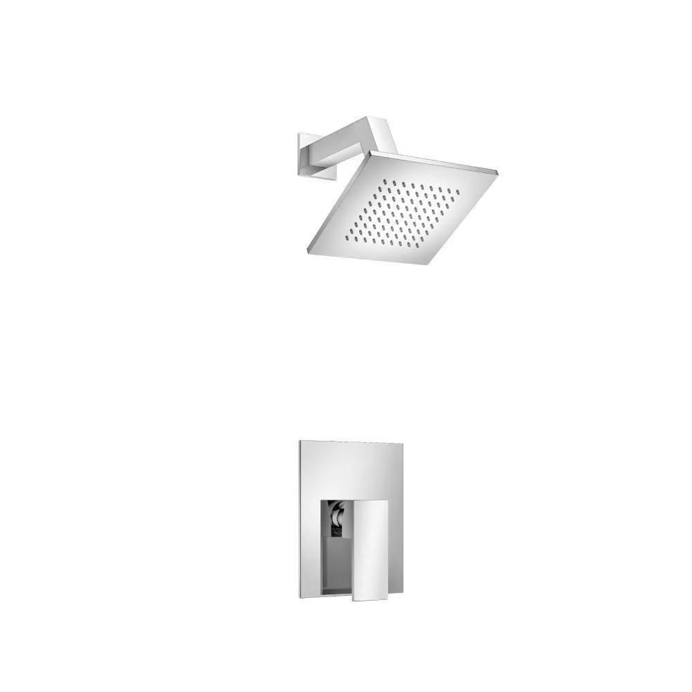 Polished Nickel PVD Single Output Shower Set With Brass Shower Head & Arm material