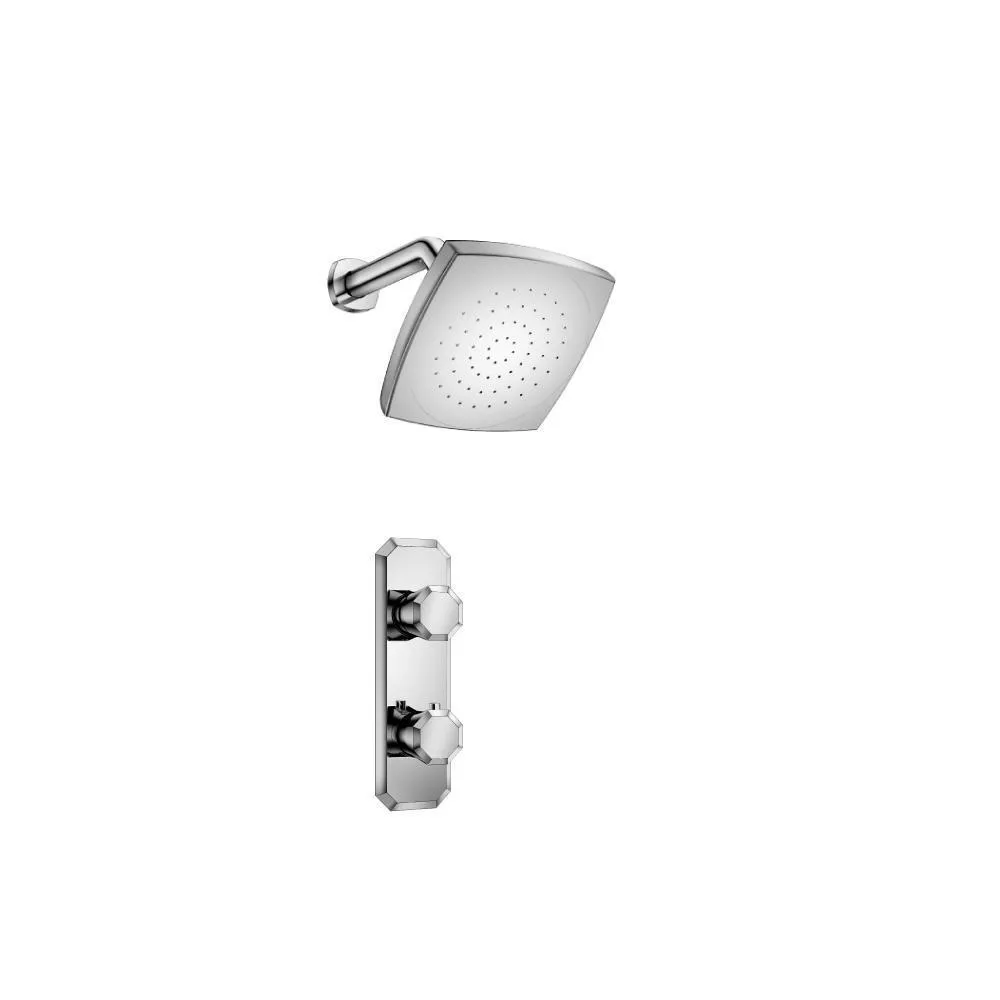 Chrome Single Output Shower Set With Shower Head And Arm material