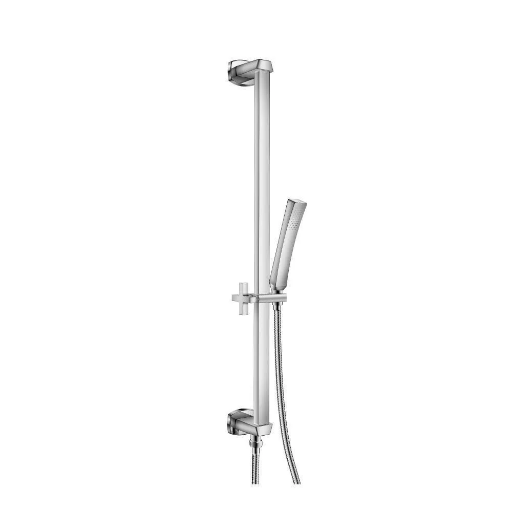 Chrome Hand Shower Set with Slide Bar, Integrated Elbow & Hose material