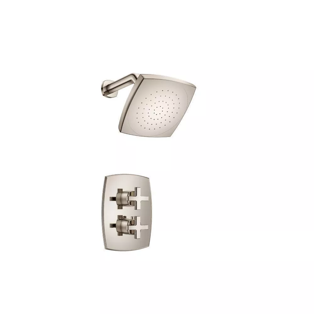 Polished Nickel PVD Single Output Shower Set With Shower Head And Arm material