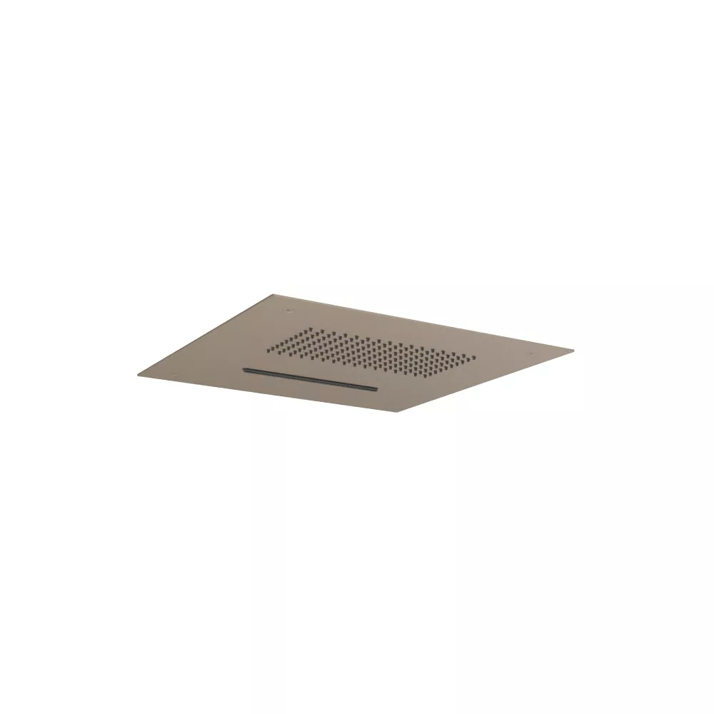 Dark Tan 15" Stainless Steel Flush Mount Rainhead With Cascade Waterfall material